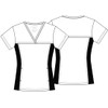 Workwear Revolution Women Scrubs Top V-Neck Knit Panel WW2875, XL,