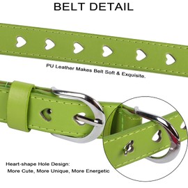Beaface Belts for Women Jeans Pants, Womens Casual Leather Belts with Metal Pin Buckle for Women 26-32 Inch Waist (Green)