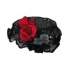 Kingsley Shower Cap Black With Red Rose by Kingsley