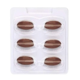 6 pairs of replaceable eyelids - Color: Light