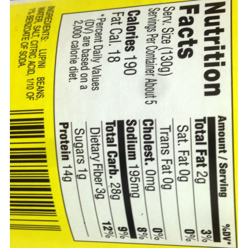 Cosmo's - Lupini Beans, (1)- 32 oz. Jar