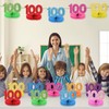 Justforjoyful 9pcs 100 Days of School Honeycomb Centerpiece for Happy