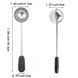 2 Pack Stainless Steel Mesh Twisting Tea Ball Infuser Loose Leaf Tea Infuser Strainers Reusable Loose Leaf Tea Steeper Stainless Steel for Natural Tea & Coffee