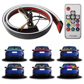 PUNKZZ Alerón Trasero Cajuela Led Universal Fibra Carbon Cola Luz A