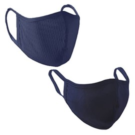 Monterey Club Men's Essential Texture Face Mask #FMM3 (Blue, Size:UNI) (Pack of 2)