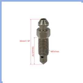 PARSLUCK 2Pcs M7x1mm Banjo Bolt Bleeder Screw with Cap for Motorcycle Brake Master Cylinder Stable