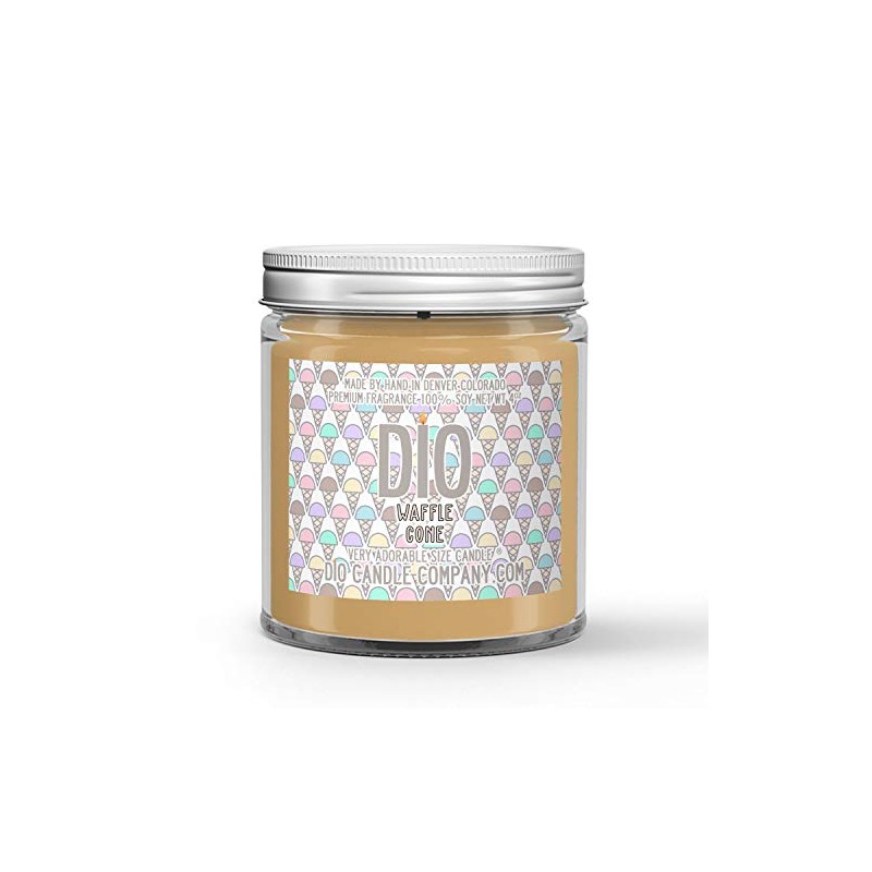 Waffle Cone Candle (4oz) Ice Cream Scented Soy