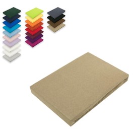 Exclusive Home Textile Jersey Fitted Sheet Elasticated Edging, 60 x 120 - 70 x 140 cm