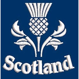 Ranks Mens/Womens Scotland Thistle Beanie HAT - Navy/White