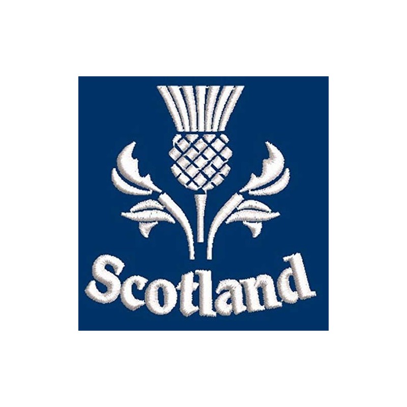 Ranks Mens/Womens Scotland Thistle Beanie HAT - Navy/White