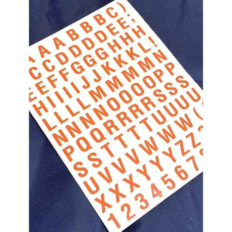XIAXIN TSS-105 Waterproof PVC Alphabet Sticker Set Weatherproof Waterproof Numbers