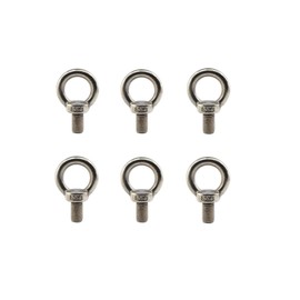 304 Stainless Steel M10 Lifting Rigging Ring Shape with Standard Length of Thread, Pack of 6