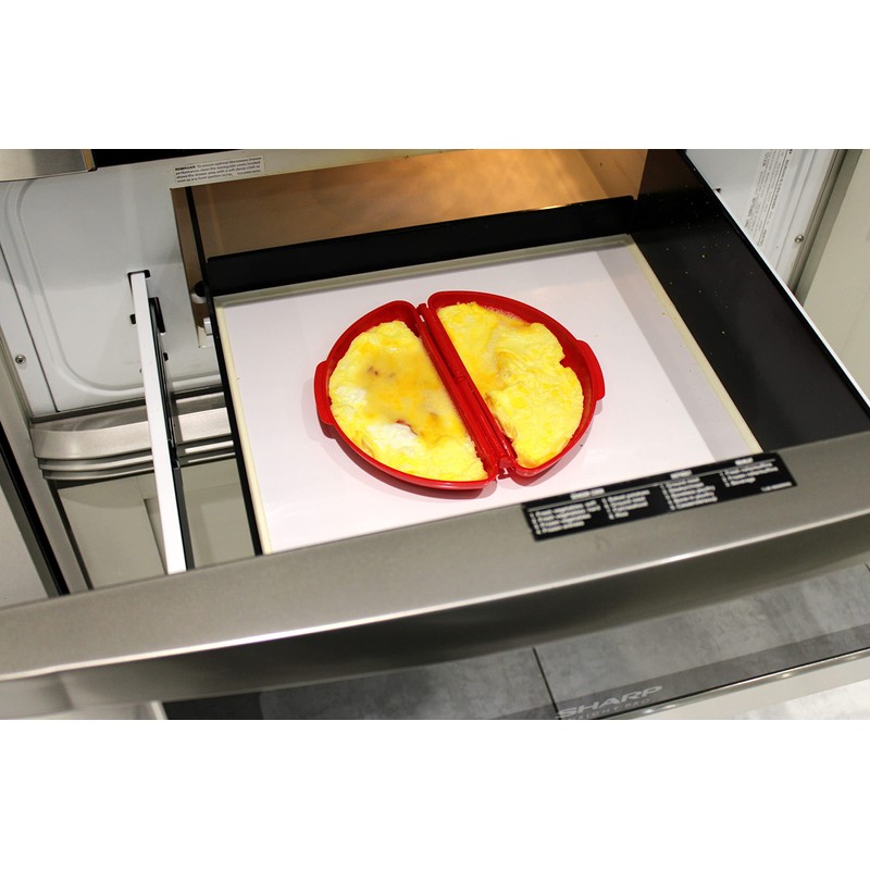 Dependable Industries inc. Essentials Microwaveable Microwave Omelet Pan and 2