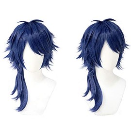 Heat Resistant Cosplay Wig, Second Castle, Emperor Arisugawa Wig, Halloween Disguise Wig + Bonus 2 Pieces