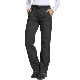 Jessie Kidden Women's Waterproof Pants Hiking Ski Snow Fish Fleece Lined Insulated Outdoor Golf Travel Pant (801F Grey 14)