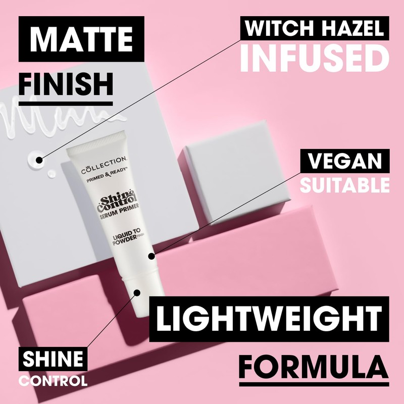 Collection Cosmetics Primed and Ready Shine Control Serum Primer, Mattifying