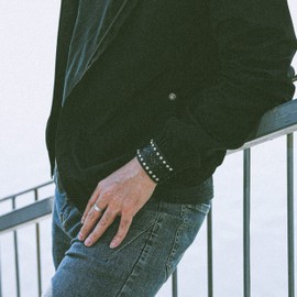 Eigso Punk Leather Studded Cuff Bracelet for Men Women Classic Vintage Nails Rivets Biker Wristband for Man Woman