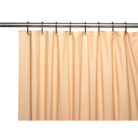 Park Avenue Deluxe Collection Collection Premium 4 Gauge Vinyl Shower Curtain Liner w/Weighted Magnets and Metal Grommets in Peach