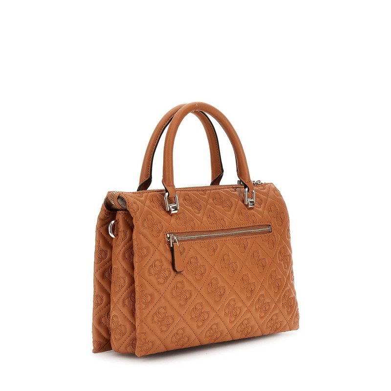 GUESS Adelasia Multi Compartment Satchel, Caramel