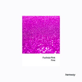 Hemway Premium Ultra Sparkle Glitter Multi Purpose Metallic Flake for Arts Crafts Nails Cosmetics Resin Festival Face Hair - Fuchsia Pink - Fine (1/64" 0.015" 0.4mm) 100g / 3.5oz