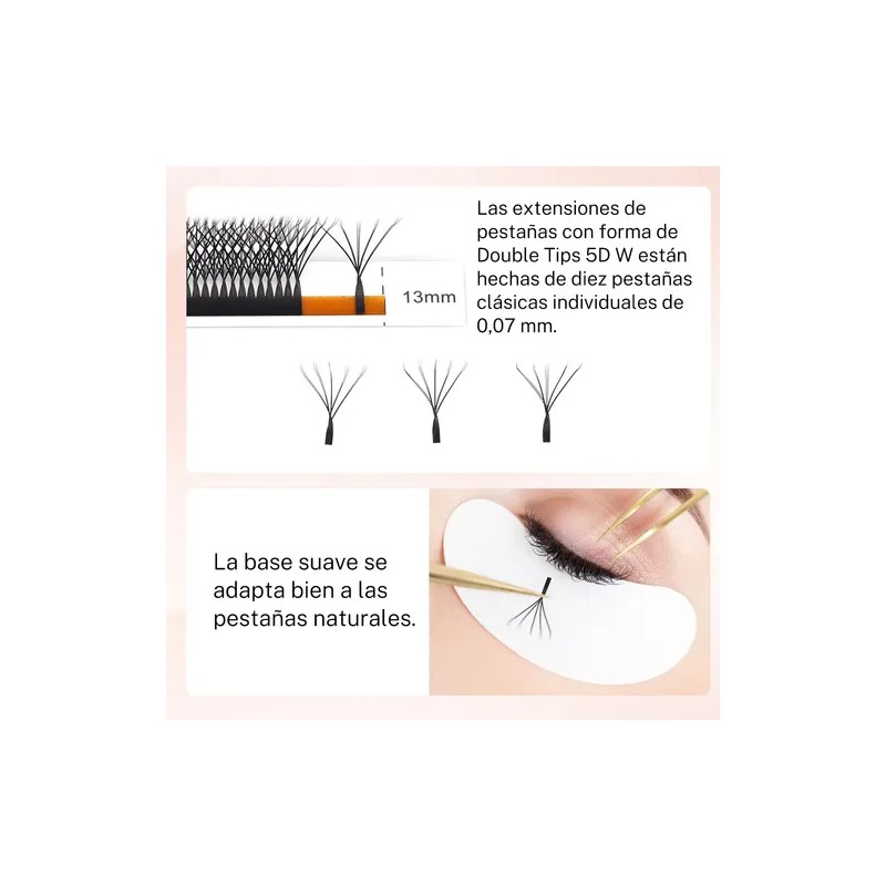 Nagaraku Extensiones De Pestañas Cifrado 5d W Shape