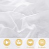 RYB HOME White Sheer Curtains for Living Room Privacy Semi