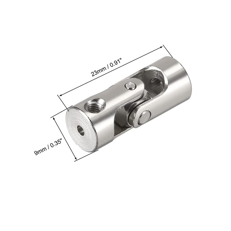 sourcing map 2mm to 4mm Rotatable Universal Steering Shaft Coupler