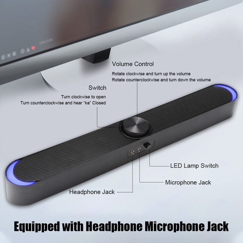 SADA V-198 Computer Audio Household Desktop Notebook Mini Speaker Headphone