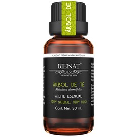 BIENAT AROMATERAPIA Aceite Esencial de Árbol de té 30mL | 100% Puro y Concentrado | Ideal para Difusor de Aromas, Humidificador, Aromaterapia, Masajes, Meditación, Jabones y Velas | Esencia Natural en Gotas