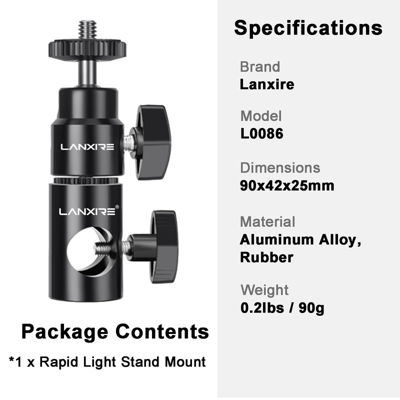 Lanxire Light Stand Mini Ball Head