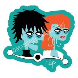 The Cramps  3" Die Cut Sticker Lux Interior Poison Ivy Original Doug Mansfield