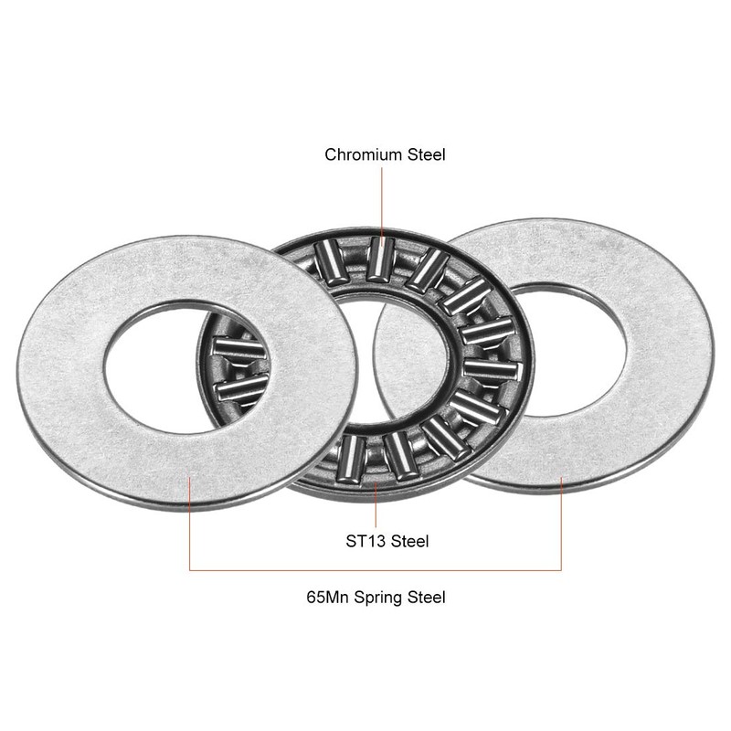 sourcing map AXK1226+2AS Needle Roller Thrust Bearings with 2 Washers,