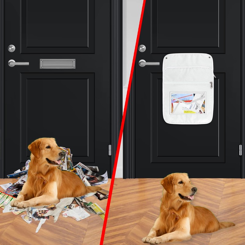 Mail Slot Catcher White Indoor Mail Catcher, Durable Oxford Bag