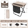 Soly Portable Folding Stool,14.2"Collapsible Camp Stool with Storage Pocket