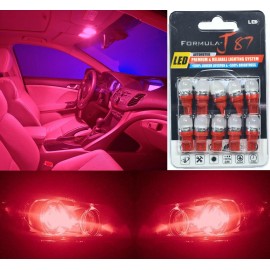 Formula-J87 LED 5050 Light Red 168 Ten Bulbs Interior Map Replacement Festoon Lamp Stock Fit