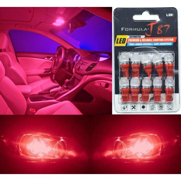 Formula-J87 LED 5050 Light Red 168 Ten Bulbs Interior Map