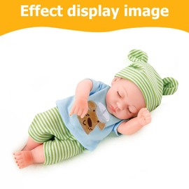 Toyvian 10 Inch Newborn Baby Doll Clothes Outfits with Hat Set Reborn Baby Doll Jumpsuit Romper Doll Clothing Accessories