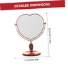 PACKOVE 1Pc Heart Shaped Makeup Mirror Chic Double Sided Desktop