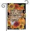 Be Grateful Fall Garden Flag Thanksgiving Floral Autumn 12.5" x