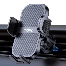 TOPK Phone Mount for Car Universal Air Vent with Hook Clip Car Phone Holder