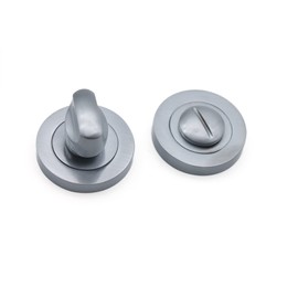 Thumb Turn & Release for Bathroom WC Doors Lock with Emergency Release in Various Finishes (Satin Chrome)