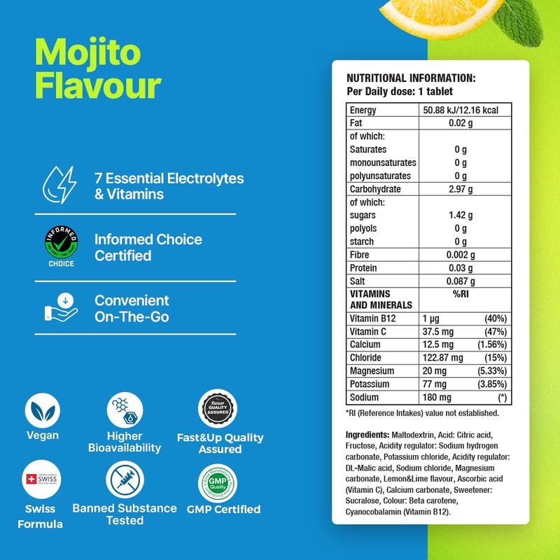 Fast&Up Reload – Mojito Flavour – 20 Effervescent Tablets –