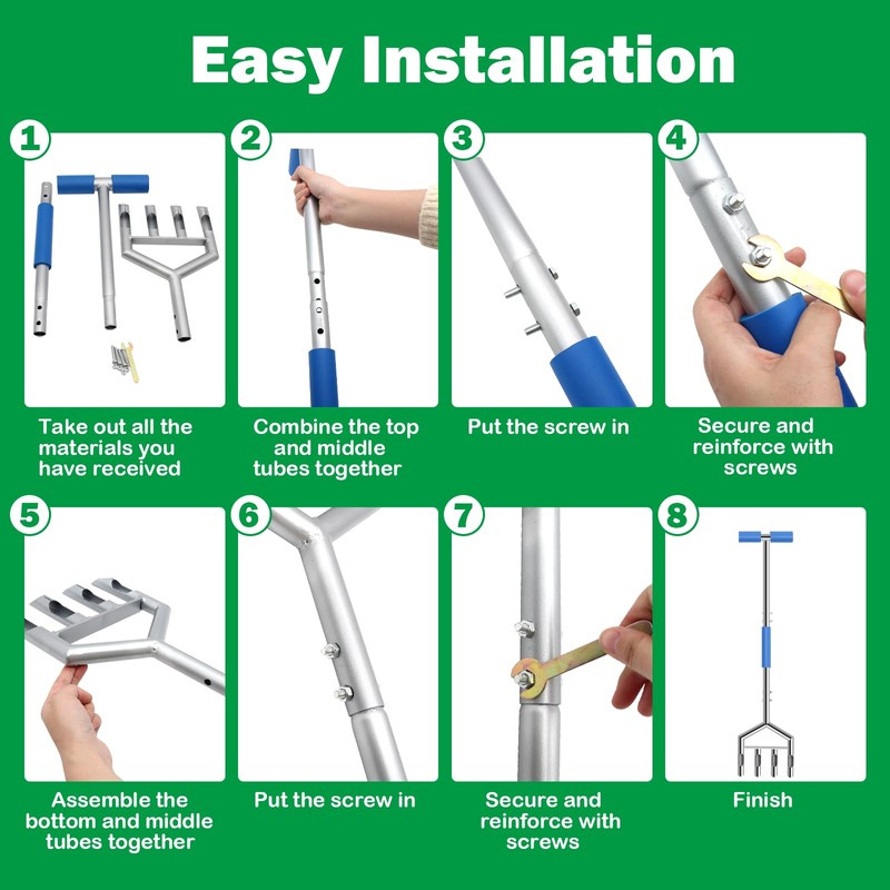 Manual Core Aerator Lawn Tool - Lawn Aeration Tool with