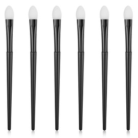Molain 6 Pcs Silicone Makeup Applicator Reusable Shadow Brush Eyeshadow Applicators Lip Brush Mask Makeup Brushes for Applying Cream or Liquid Eye Shadows and Lip Colors