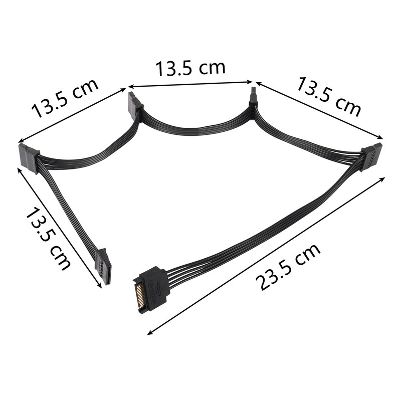 Sinloon 15 Pin SATA Splitter Adapter Cable 15 Pin SATA