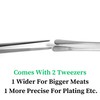 The Precise Touch Kitchen Cooking Tweezers 2PC Set With Pure