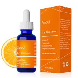 20% Vitamin C Serum, Korean Skin Care Serum with Hyaluronic Acid, Anti-aging Face Serum for Dry and Dull Skin, Reduce Wrinkles & Fine Lines, Fast Absorbing Glowing Skin Serum, 30ml