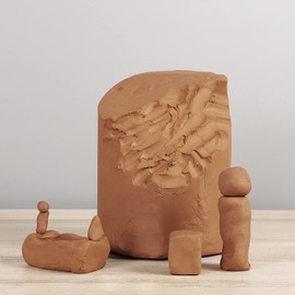 Deouss 5 lbs Low Fire Pottery Clay for Sculpting, Beginners, and Advance- Terra Cotta, Cone 06. Earthware Potters Throwing Clay. Ideal for Wheel Throwing, Hand Building, Firing and More