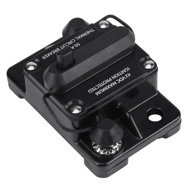 DC12V-42V Car Stereo Audio Inline Circuit Breaker Manual Reset(50A)