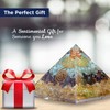 Orgonite Crystal Triple Money Pyramid Energy Generator Promotes Wealth and
